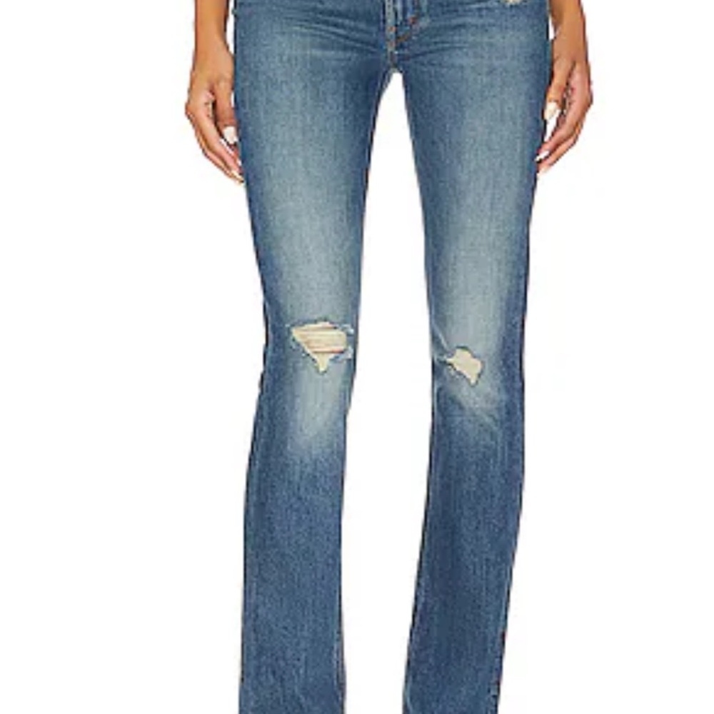 MOTHER HIGH WAISTED THE RUNAWAY SLICE HEEL FRAY